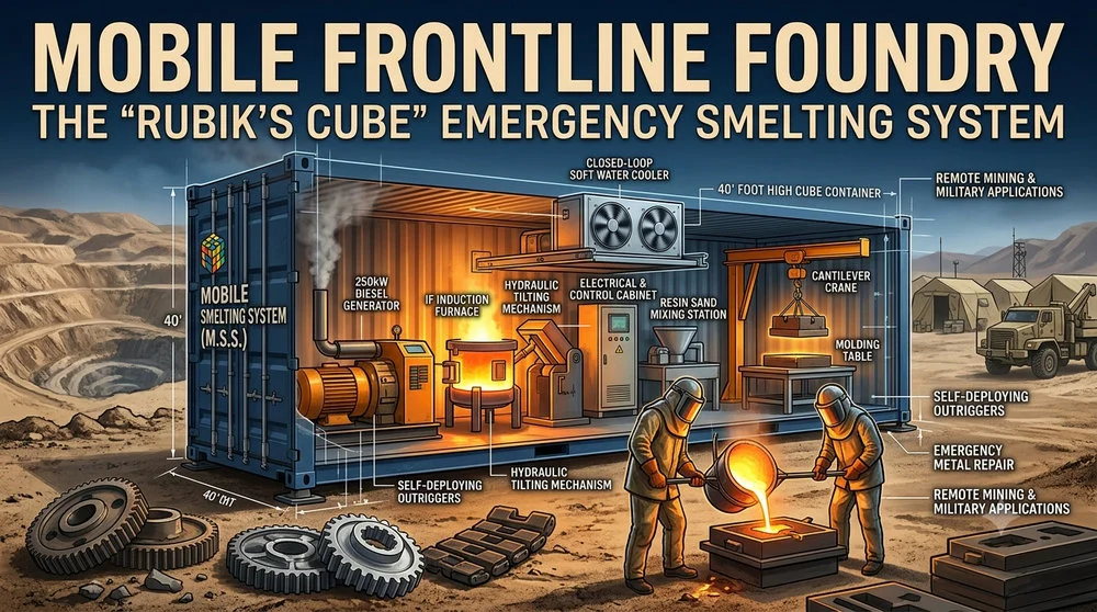 Modular mobile smelting system design