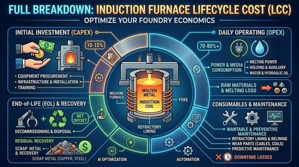 Lifecycle Cost Breakdown of Induction Furnace